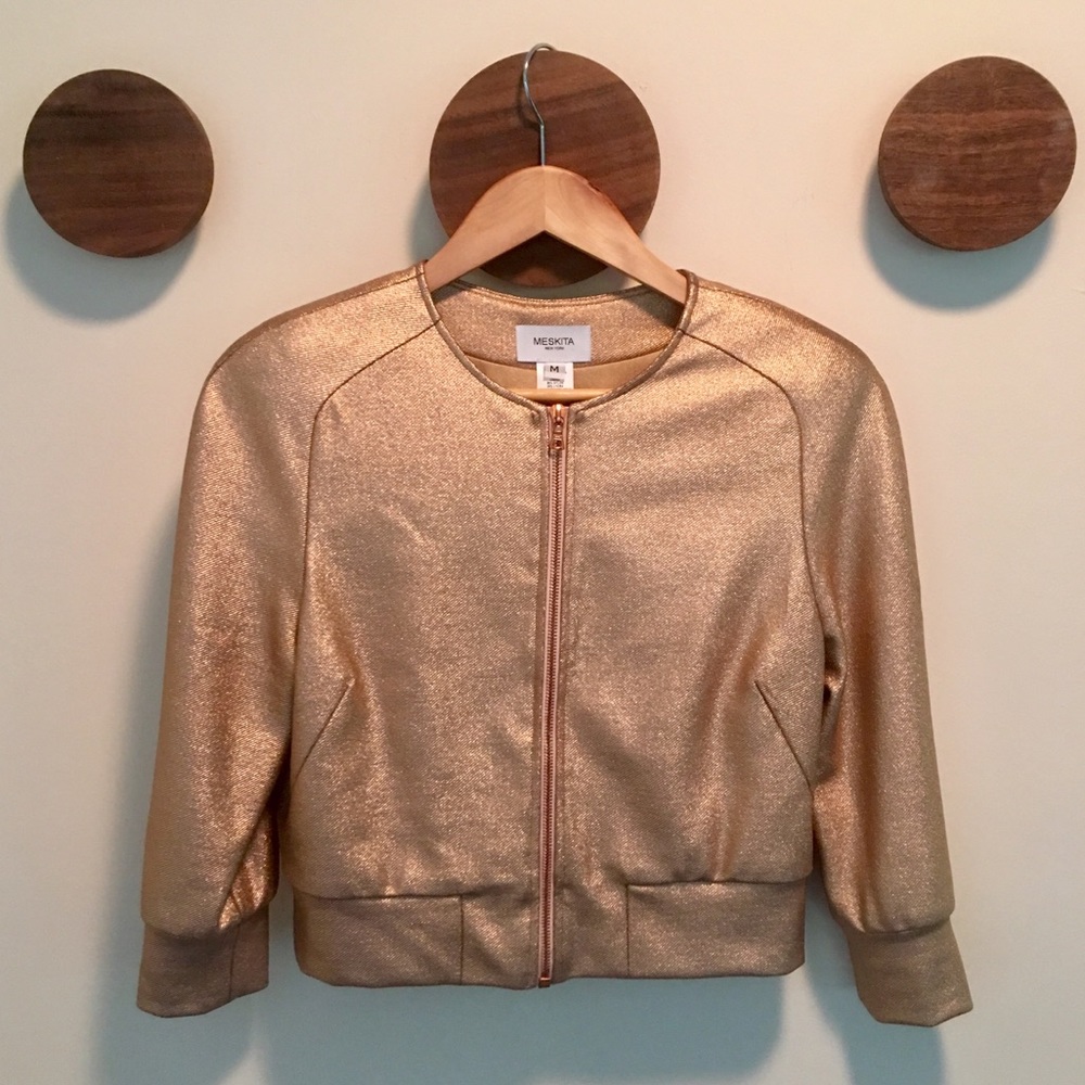 Meskita cropped bomber jacket